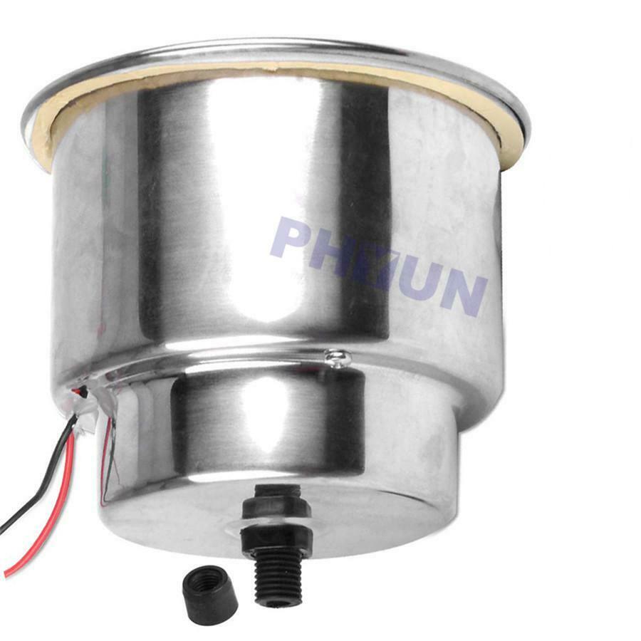 1 Pc Recessed Stainless Steel Cup Holder with RGB Remote Control LED Decor Light