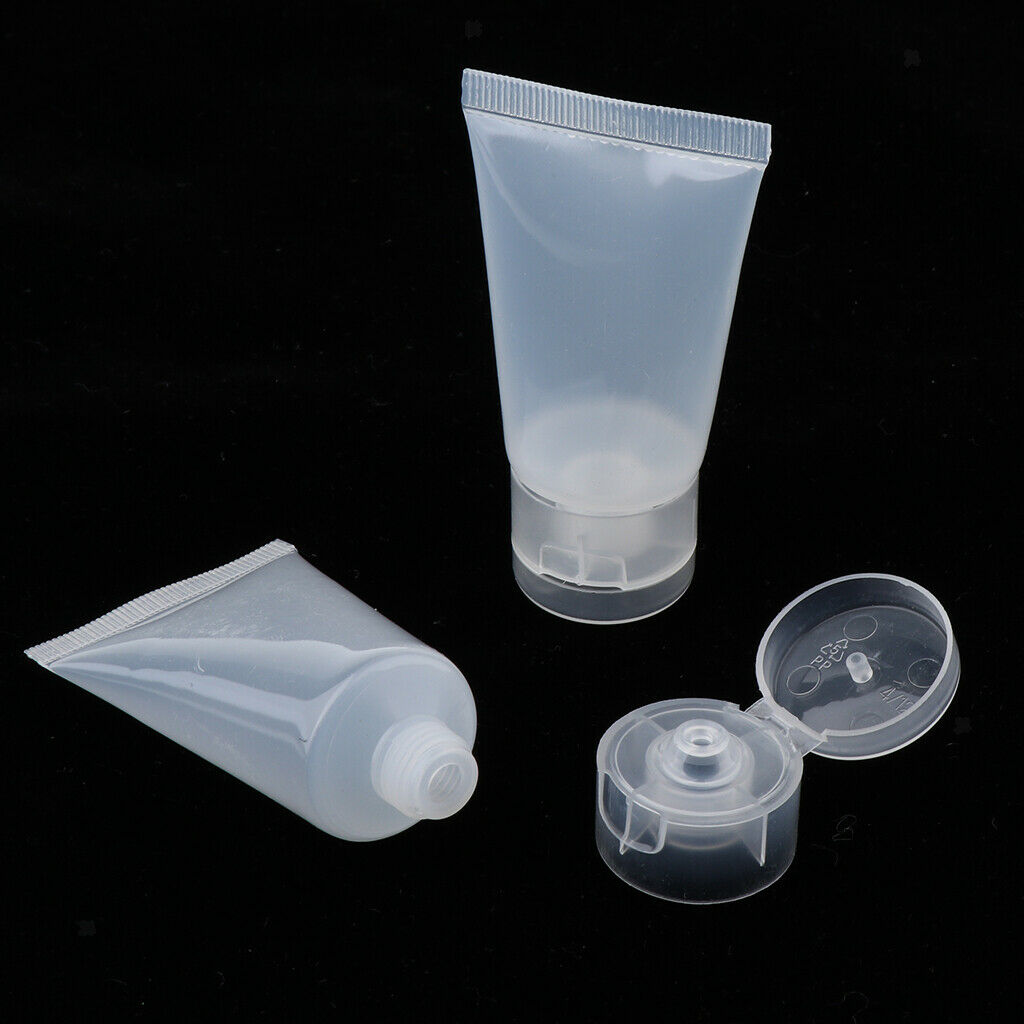 40PCS Empty Plastic Tubes Cosmetics Jars Cosmetic Containers Refillable Travel