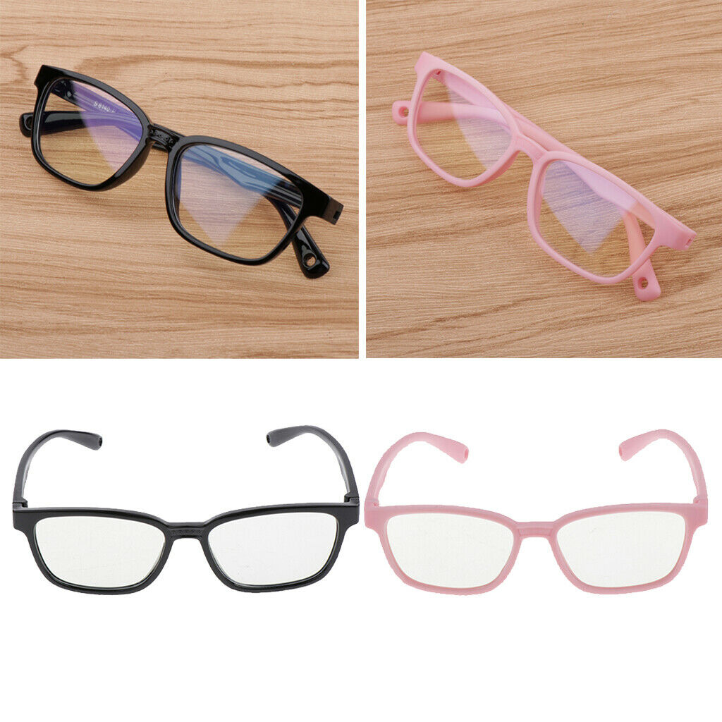 2Pcs Kids Stylish Computer Eyeglasses Anti Eyestrain Filter Glasses Goggles