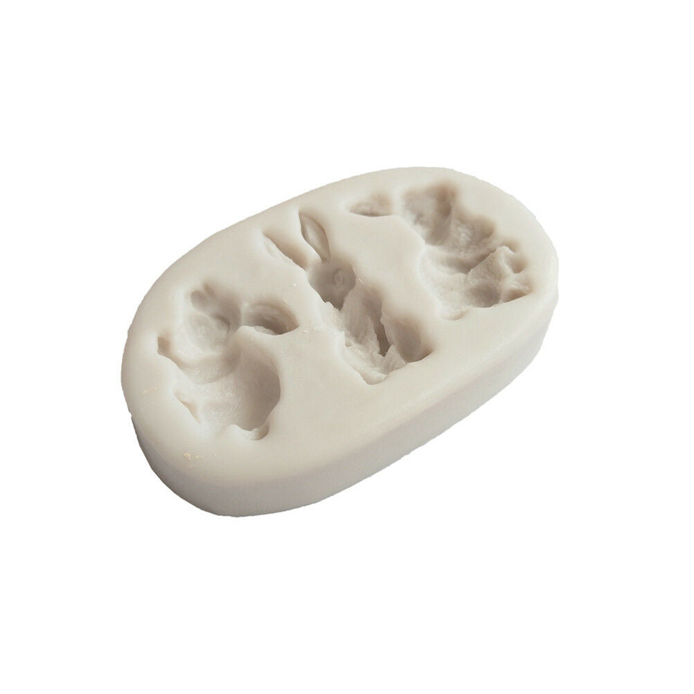 Rabbit silicone fondant bunny chocolate gumpaste mold cake decorating too.l8