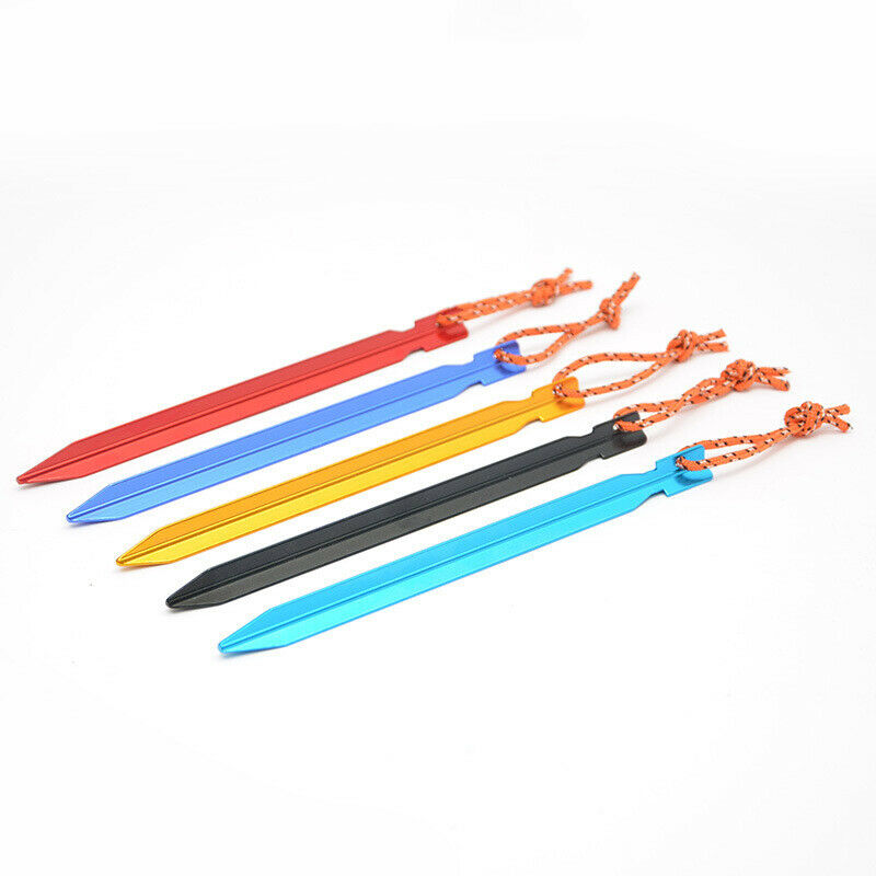 18cm Aluminum alloy Tent Pegs with Rope Stake Outdoor Traveling Tent Accessor Kt