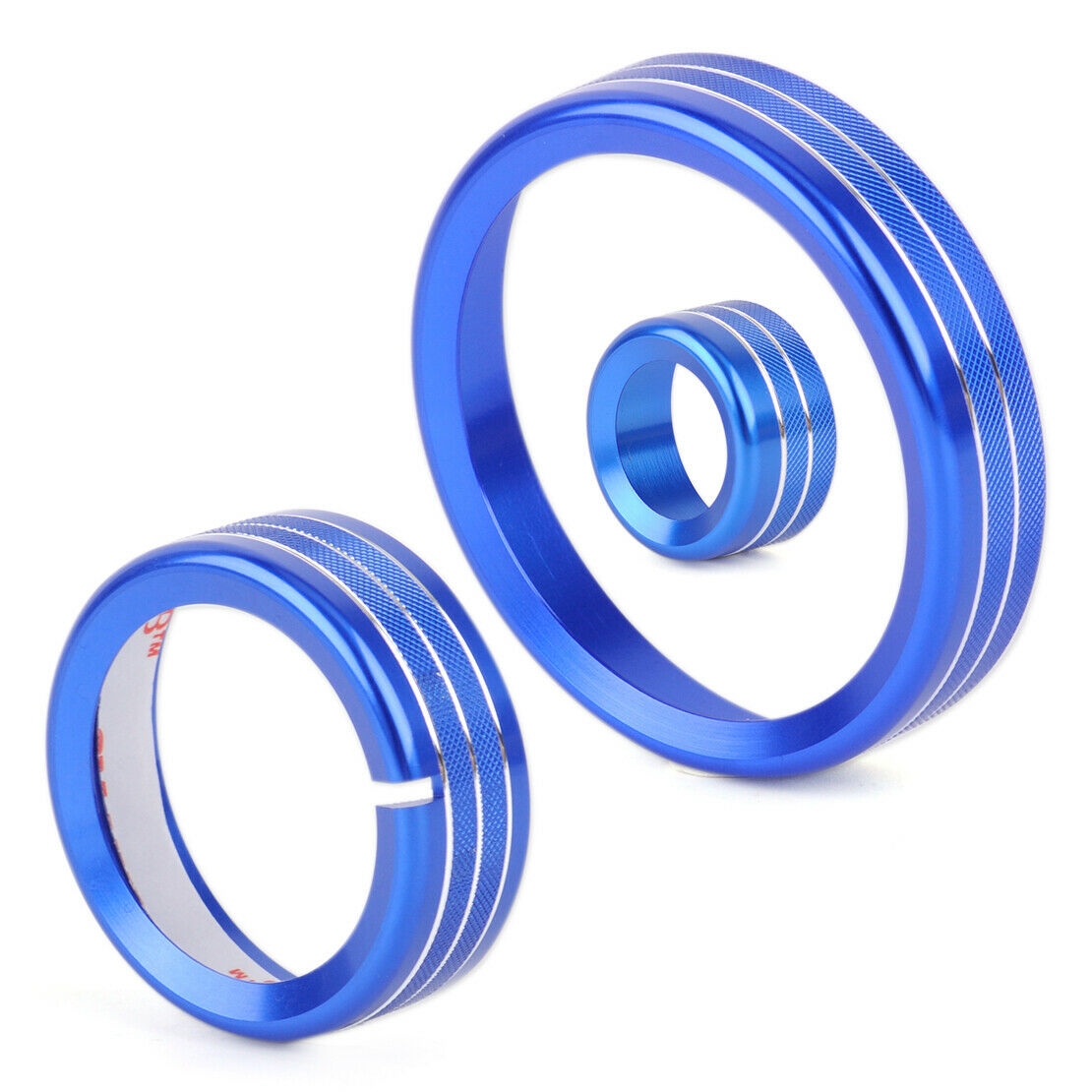 3x Blue Interior Center Control Knob Cover Trim Fit for Alfa Romeo Giulia 17 An