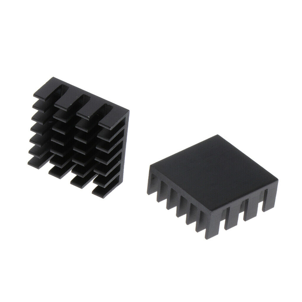 10 Pieces Aluminum Radiators Heat Sinks 14x14x6mm + Pre-applied Thermal Tape