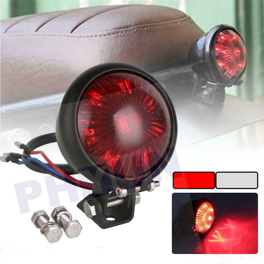 Motorcycle 12V LED Adjustable Tail Light Motorbike Brake Rear Lamp Taillight