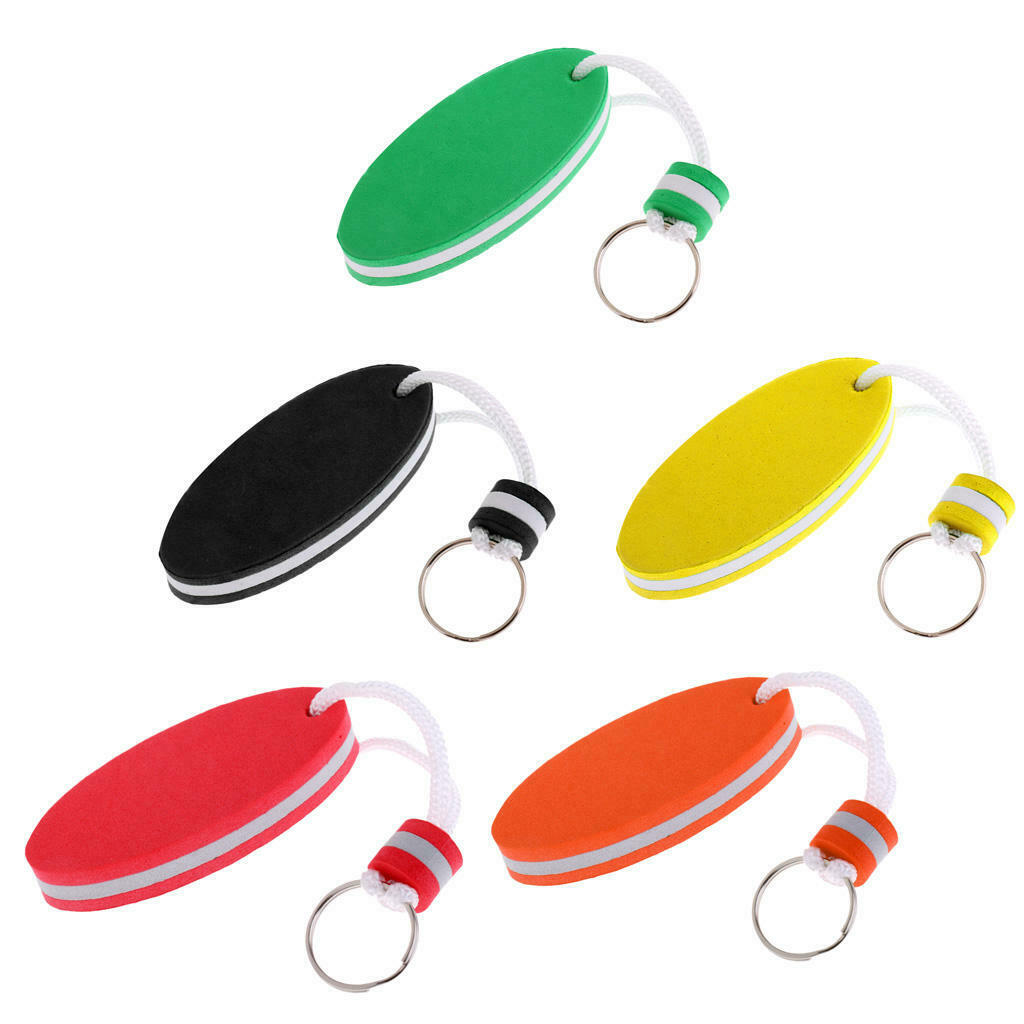5 Pieces Oval Shaped EVA Foam Floating Key  Boat Keychain NEW