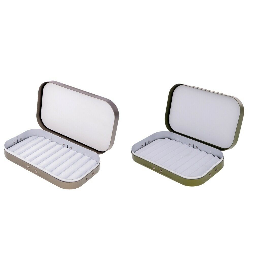 2x Durable Fly Fishing Box Dry Fly Box Flies Lure Baits Box Jigs Box Cases