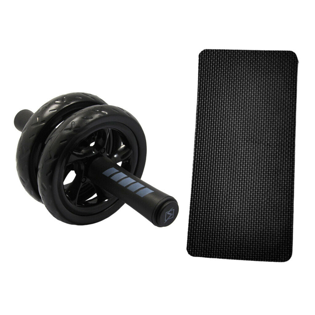 Ab Exercise Dual Wheel Roller Fitness Stomach Abdominal Core Training Gear