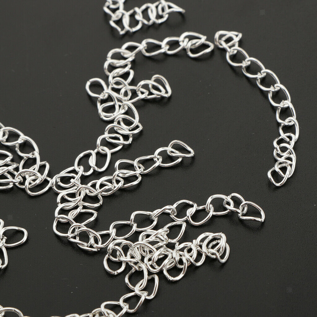 1000pcs 5cm DIY Beads Chain Decor Bracelet Crafts Making Material platinum