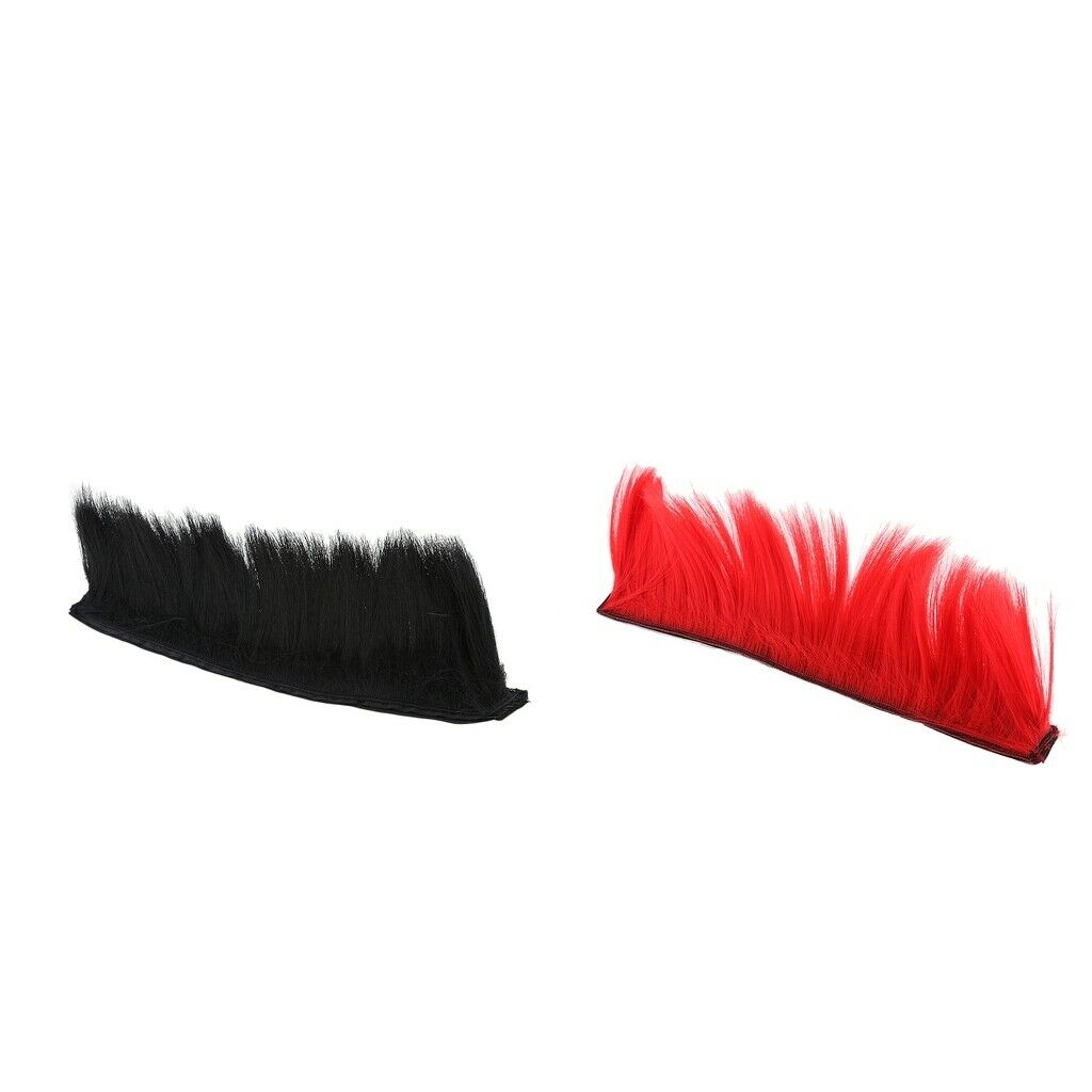Motorcycle Skinhead Wig Punk Helmet Mohawk Wig Costumes Hairpiece Red+Black