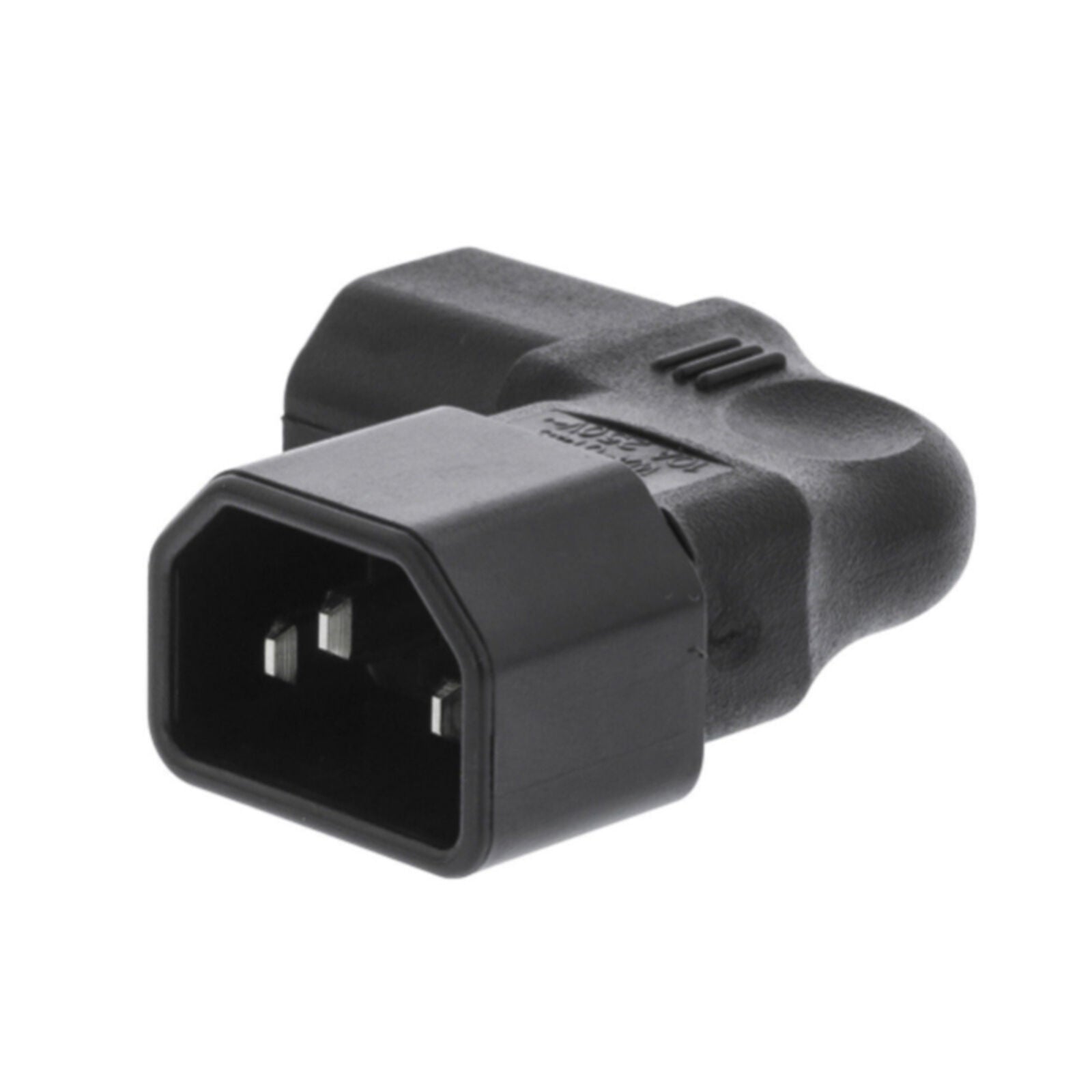 10A IEC320-C13 Male to C14 Female 90-Degree Angle Angled Power Adapter Converter