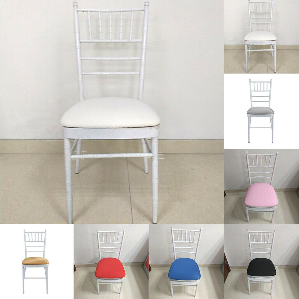 3Pcs White Dustproof Round Square Chair Seat Covers Kitchen Chair Seat Cushion