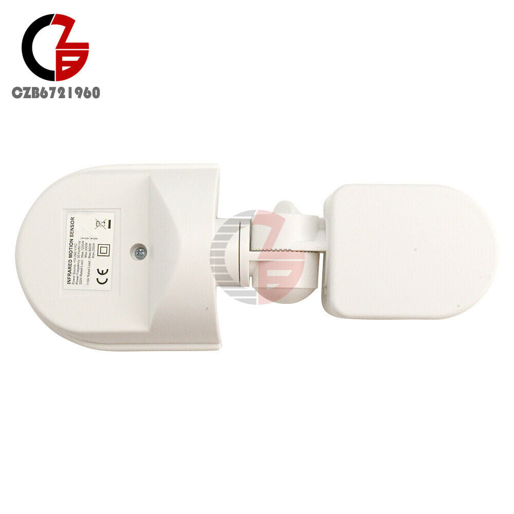 White Waterproof Security 110-240V Infrared AC Automatic Body Induction Switch