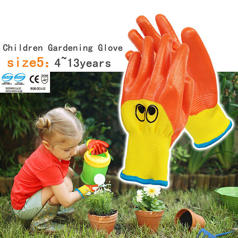 Kids Children Protective Gloves Durable Waterproof Garden Gloves Anti Bite Cut