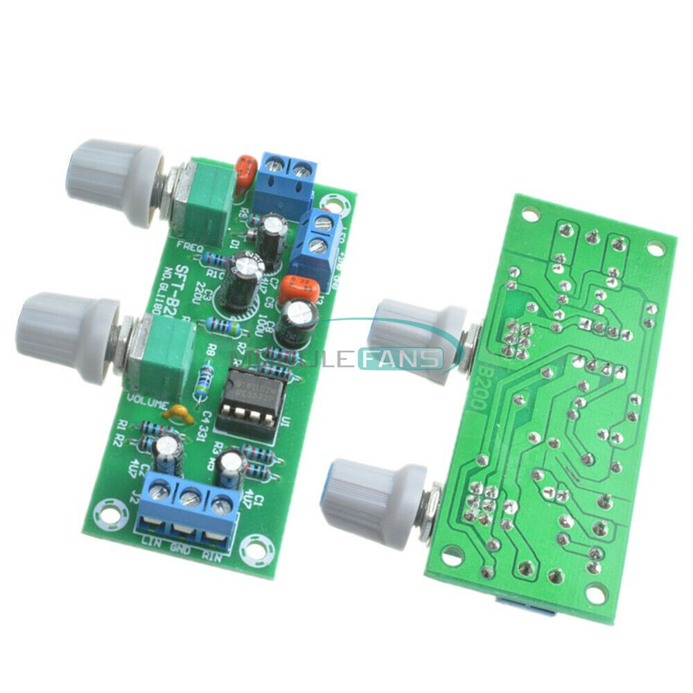 12V 24V NE5532 Low-pass Filter Subwoofer Process Pre-Amplifier Preamp AMP Board