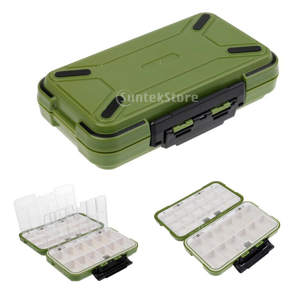 36 Slot Waterproof Fishing Tackle Box Hooks Lure Tool Storage Case Organizer