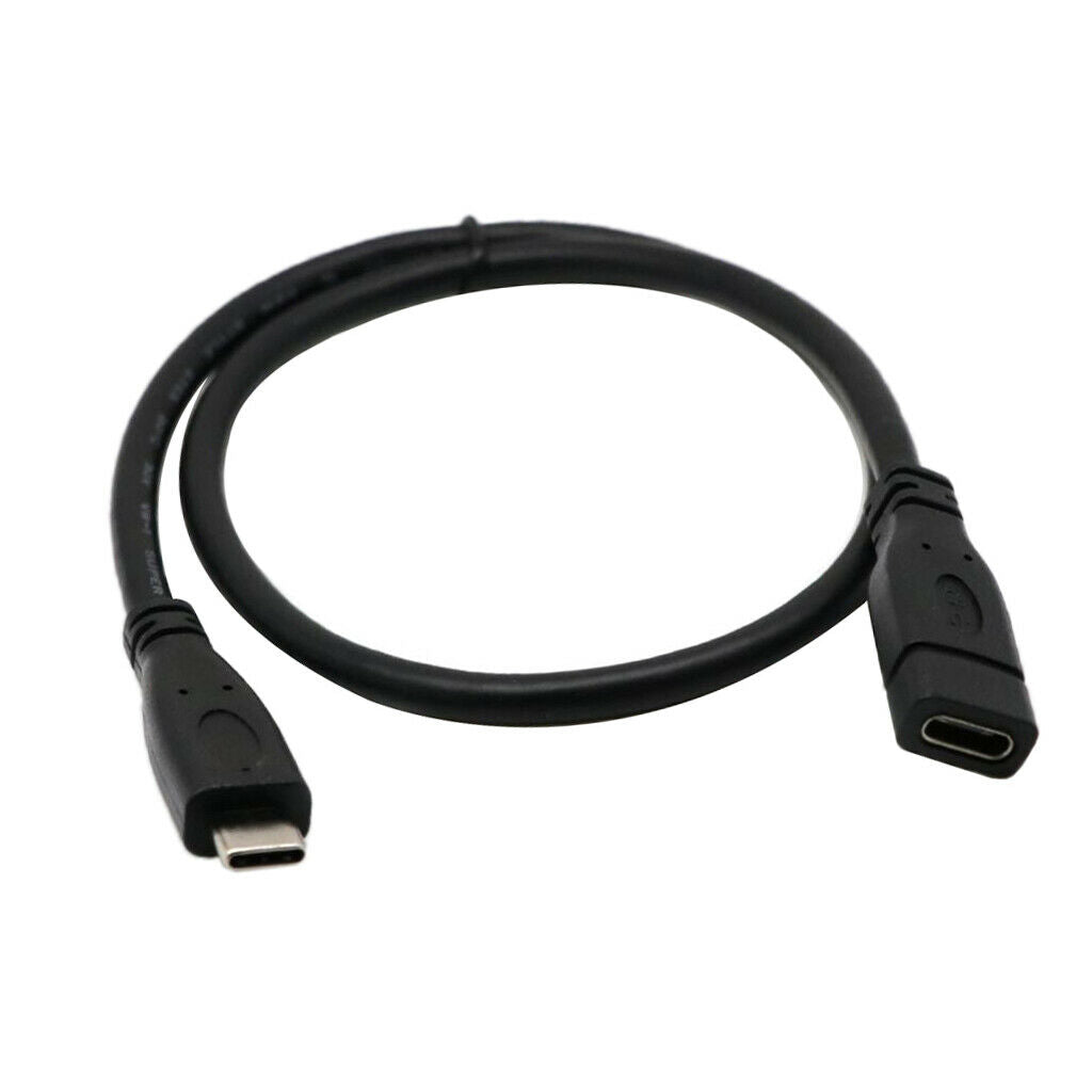 Type C USB 3.1 Male to USB C Female Extension Data Cable for PC Phones 0.5m