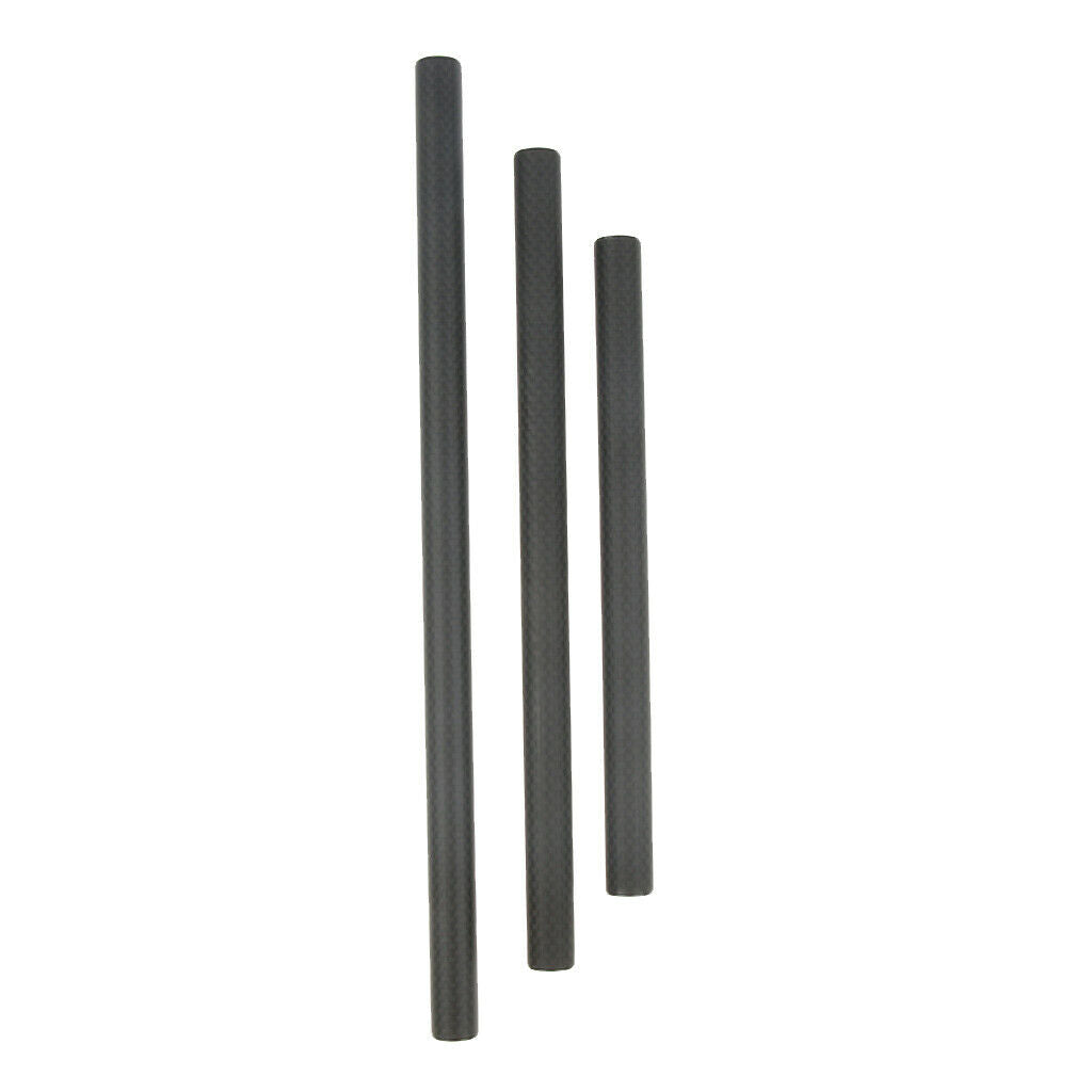 1Pair 15mm Carbon Fiber Rod for 15mm Rod Support System (non-Thread) 200mm