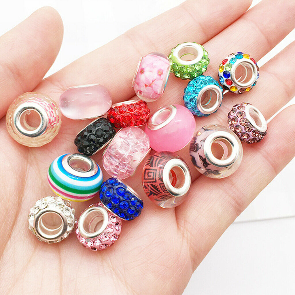 60x Colorful Glass Lampwork Beads Crafts Lampwork Murano Necklace Supplies