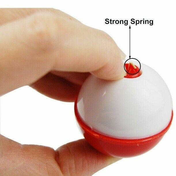 25pcs Fishing Bobbers Hard ABS Snap-on Floats Round Float Bobbers Fishing Tackle