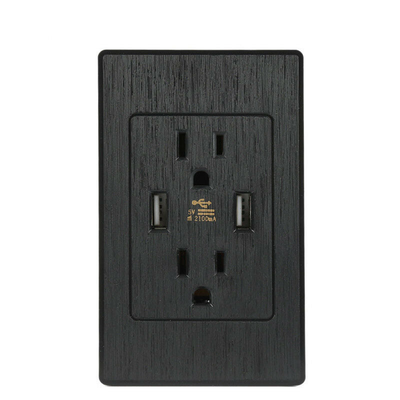 1PCS Wall Socket American Wire Gauge 2.1A With Double USB Charger US Socket Wall