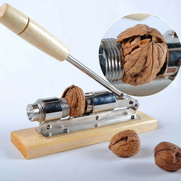 Heavy Duty Easy Manual Pecan Nut Cracker Nickel-Plated Nutcracker Walnut Shel