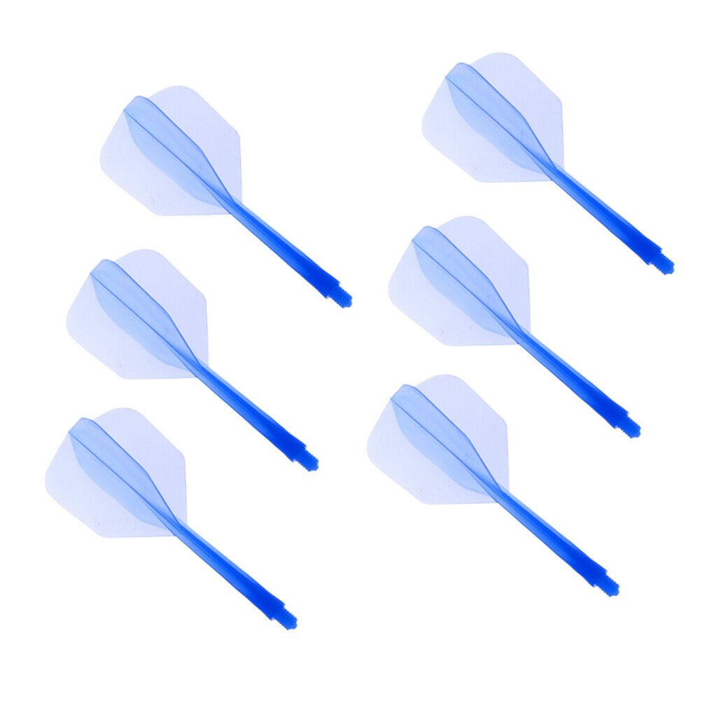 12 Pieces Transparent 2BA Thread Dart Shafts and Dart Flights Connection, Blue