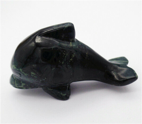 50x28x15mm Kambaba Nebula Jasper Carved Dolphin Statue Healing Decoration HH8134