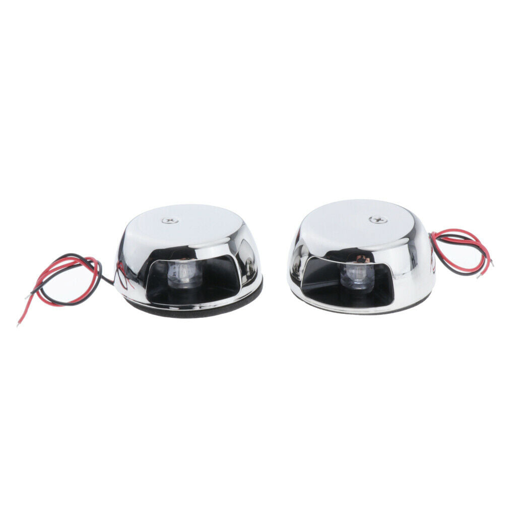 2 Pack Waterproof Boat LED Rail Turn Singal Light Nickle Stainless Steel 3"