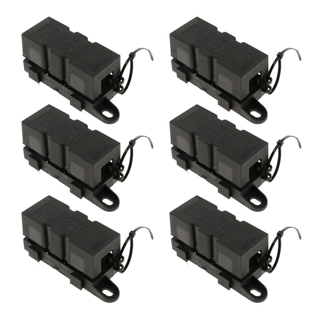 6 Pieces MEGA Fuse Block/Holder with Cover Universal for RV/Van/Truck