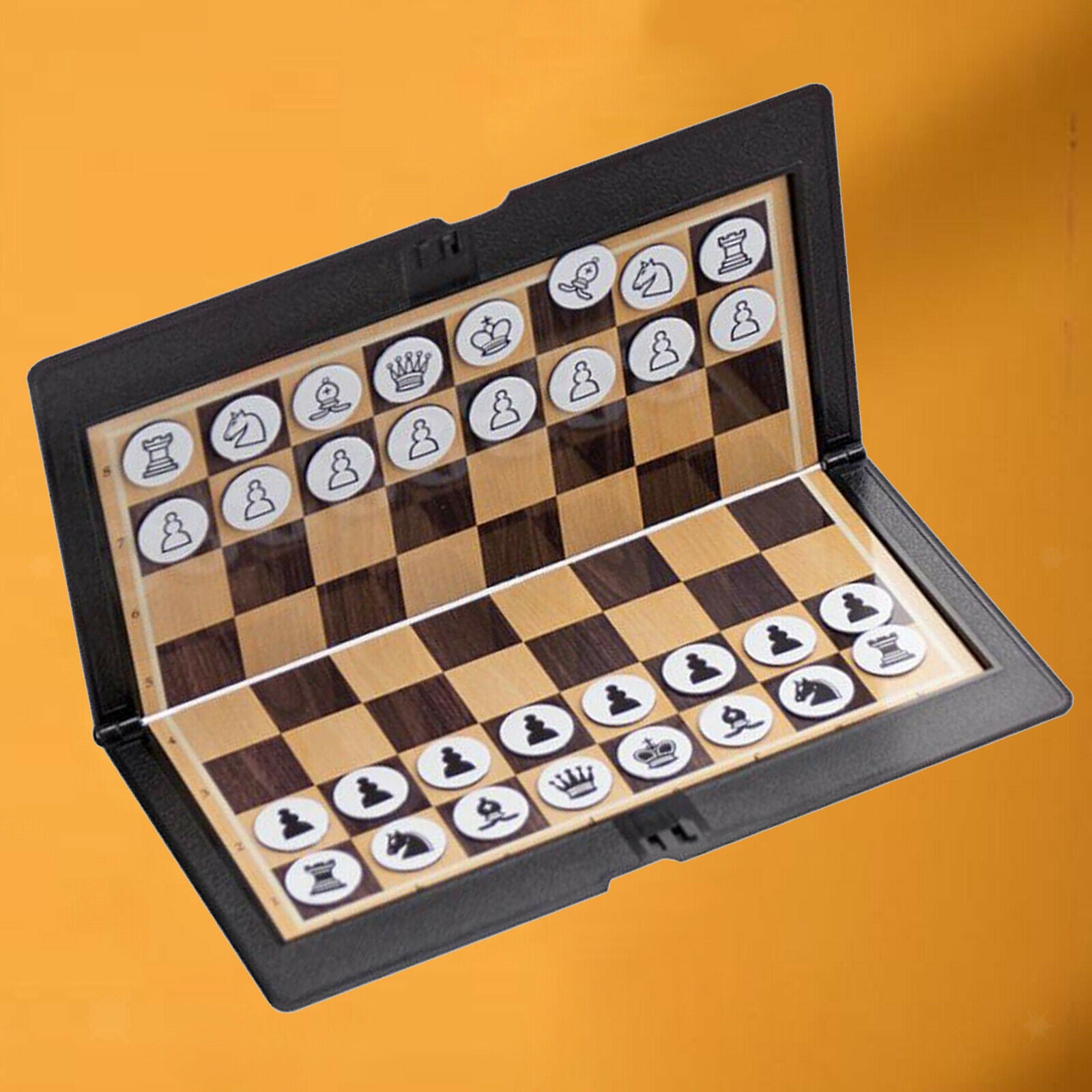 Pocket Chess Board Magnetic Folding Board Travel Portable Mini Chess Set