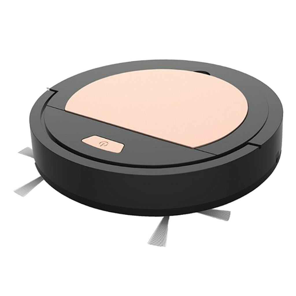 Robot Vacuum Cleaner 3.7V 3W Auto Sweeper for Hard Floors Carpets 1800Pa Black
