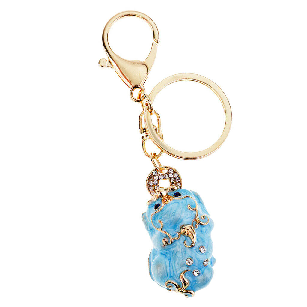 Set of 2 Pcs Lady Keyring Feng Shui Pi Yao Pi Xiu Good Luck Symbol for Car