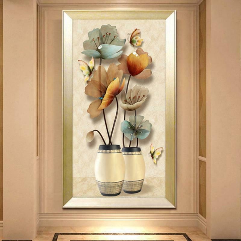 5D DIY Diamond Painting Kit for Adults Flower Vase Full Drill Rhinestone Decor