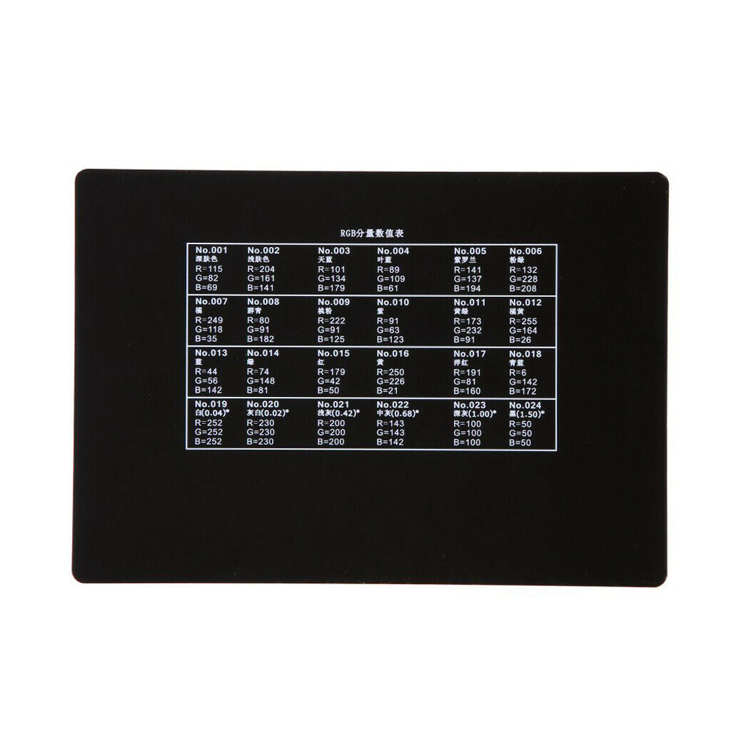 Professional Color Balancing Color Chart Board Palette Board 24