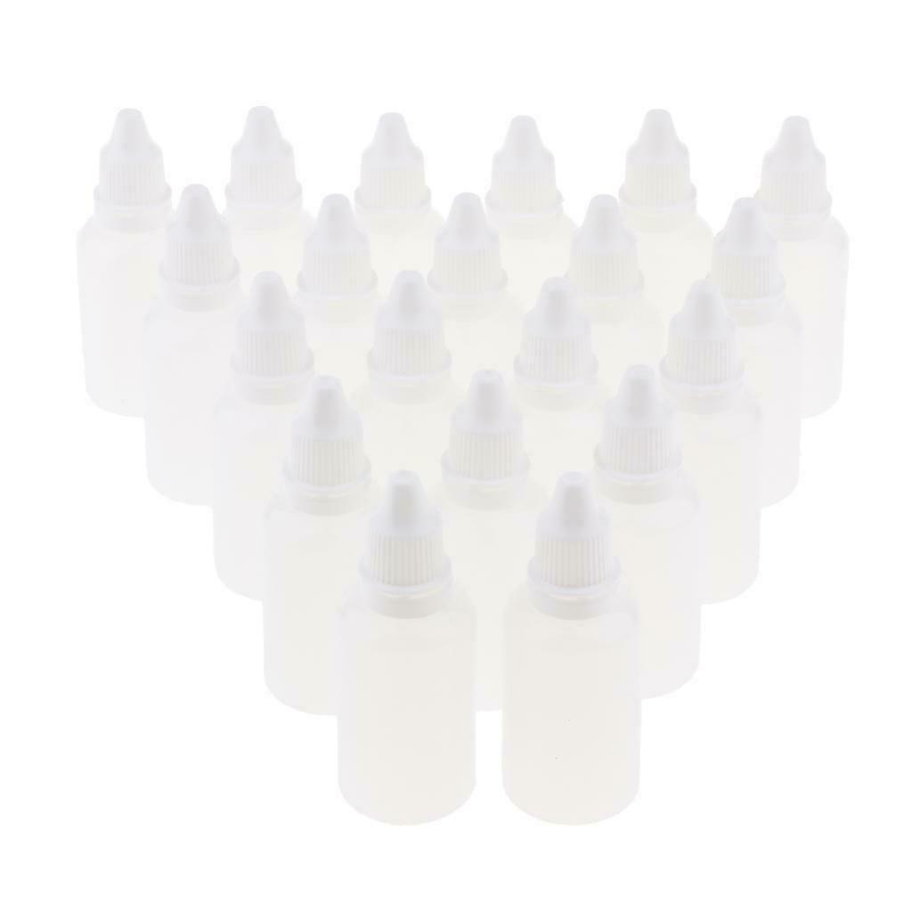 20x 30ml Empty Plastic Squeezable Dropper Bottles Eye Liquid Dropper Vials