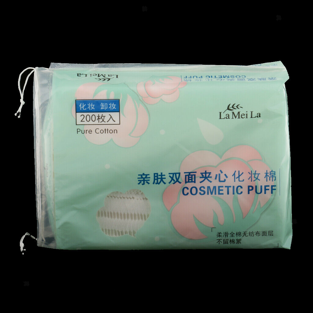 200PCS Soft Makeup Remover Pure Cotton Pads Cosmetic Puff Face Nail Cleaning