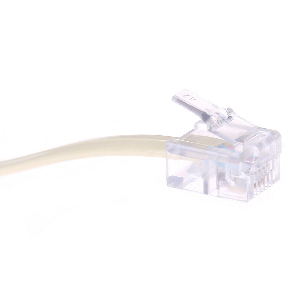 1Pc telephone RJ11 male line to double female jack filter splitter adapte.l8