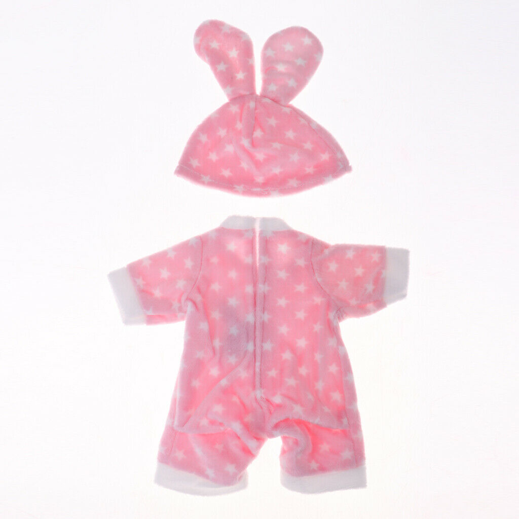 Stylish soft flannel round collar jumpsuit rabbit hat suit for Mellchan