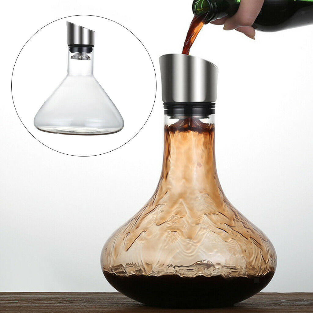 Handmade Lead-free Crystal Wine Decanter Home Drinkware Wine Breather Carafe