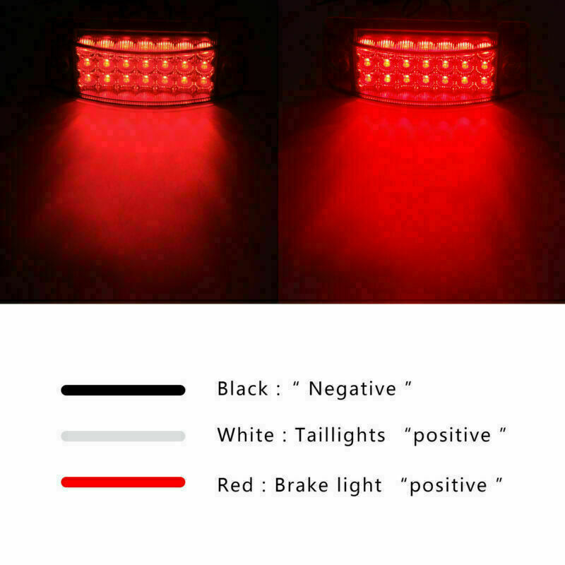 1x 6" Red 21 LED Side Marker Clearance Tail Lights for Trailer Truck Camper 12V
