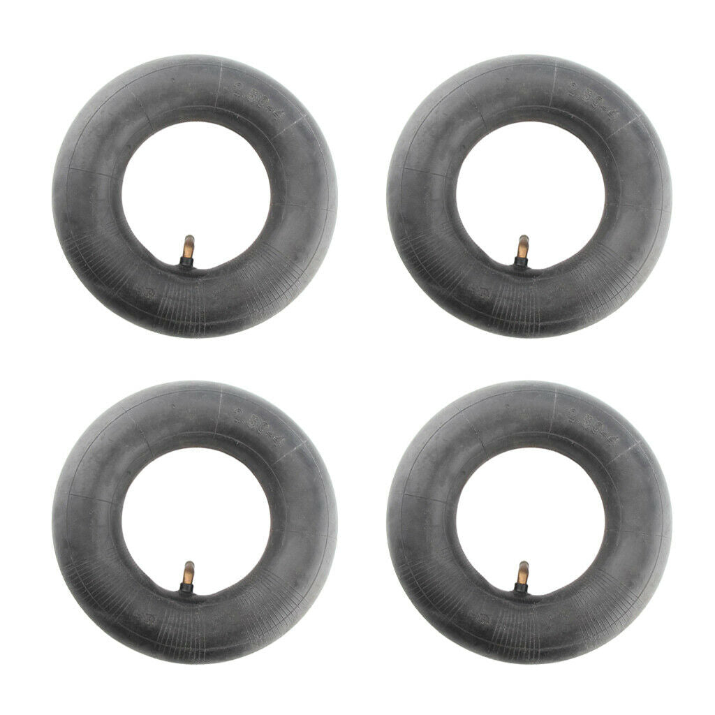 4x Durable 2.50" x 4 " Black Tire Inner Tube TR13 Stem Fits 2.50-4 Tube