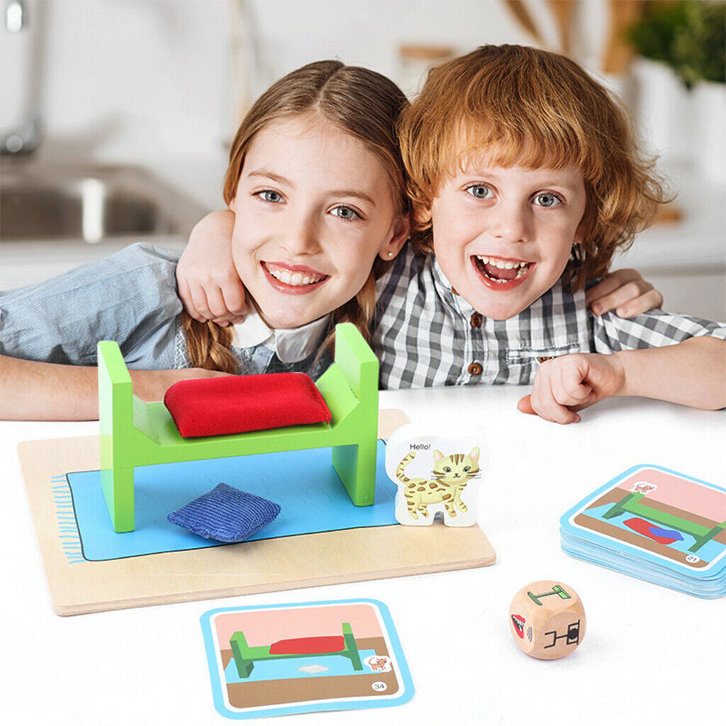 Montessori Sensory Teaching Aids Cards Matching Kids Toys for Toddlers