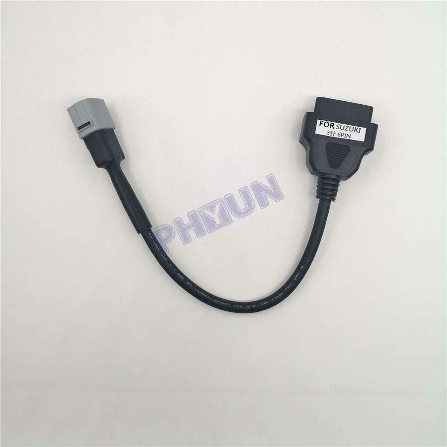 Motorcycle Scooter ATV OBD2 6 Pin 5 Needles Diagnostic Plug Cable For SUZUKI