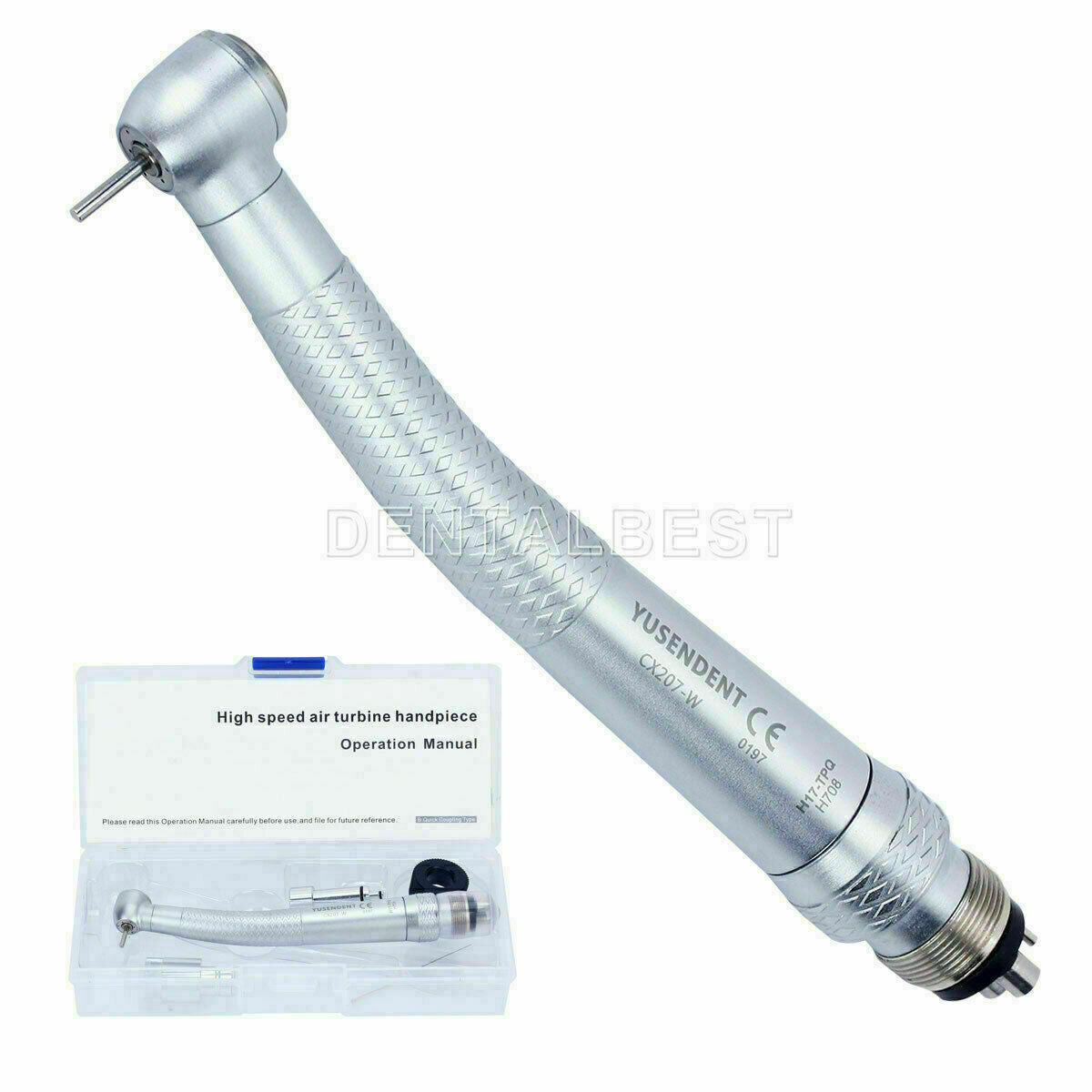 5PCS Dental COXO High Speed Handpiece Push Button Torque Head 3 Way Spray 68dB