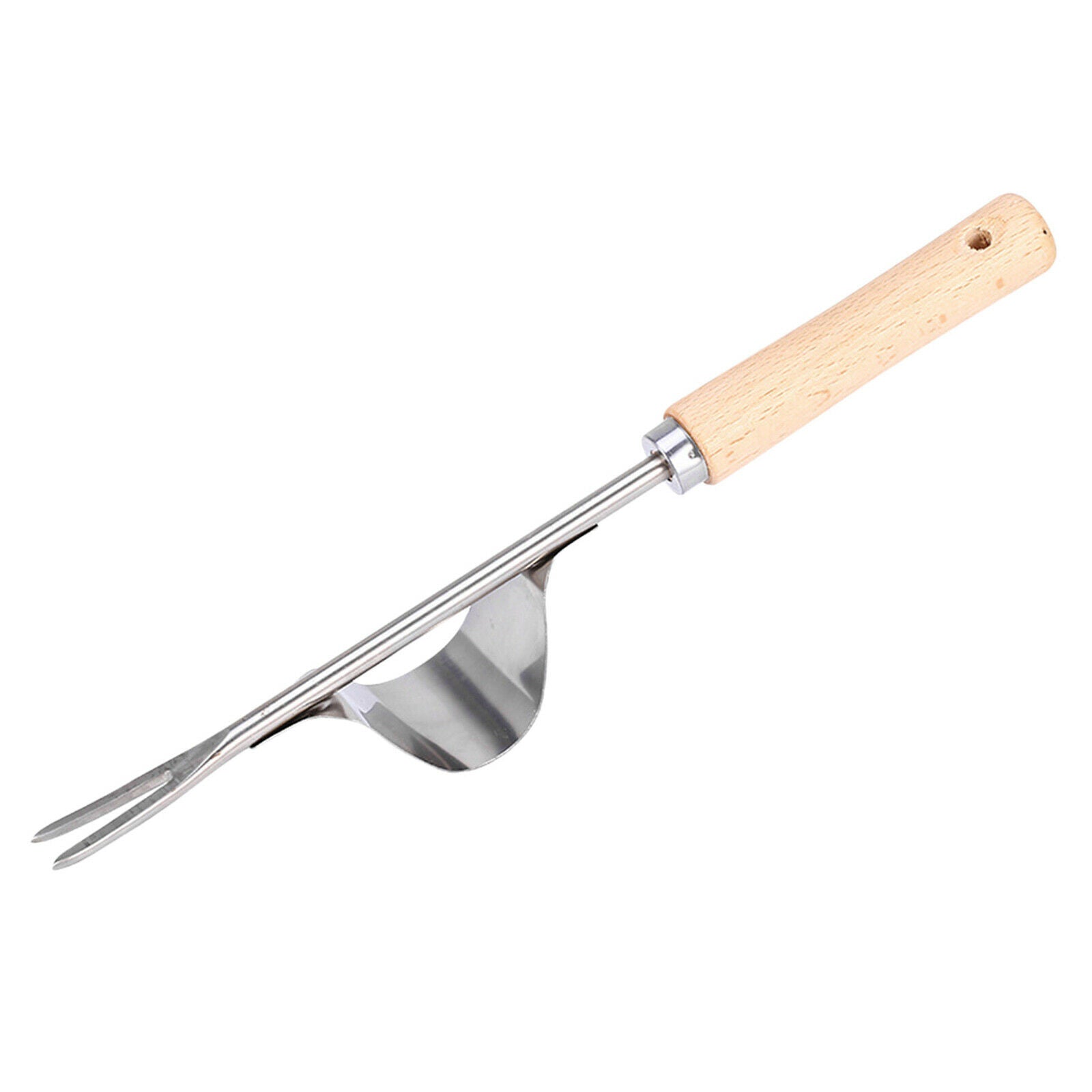 Mini Garden Weed Removal Stainless Steel Wooden Handle Easy Weeding Removals
