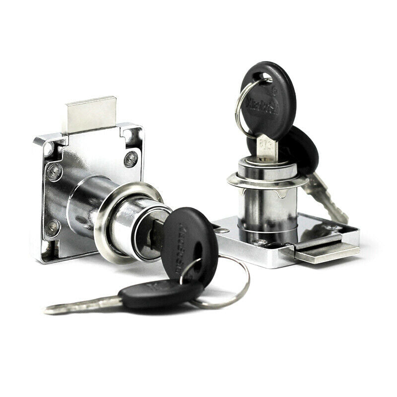 Drawer Locks with 2 Keys Cabinet Lock Rolled Steel Furniture Hardware Cam.l8