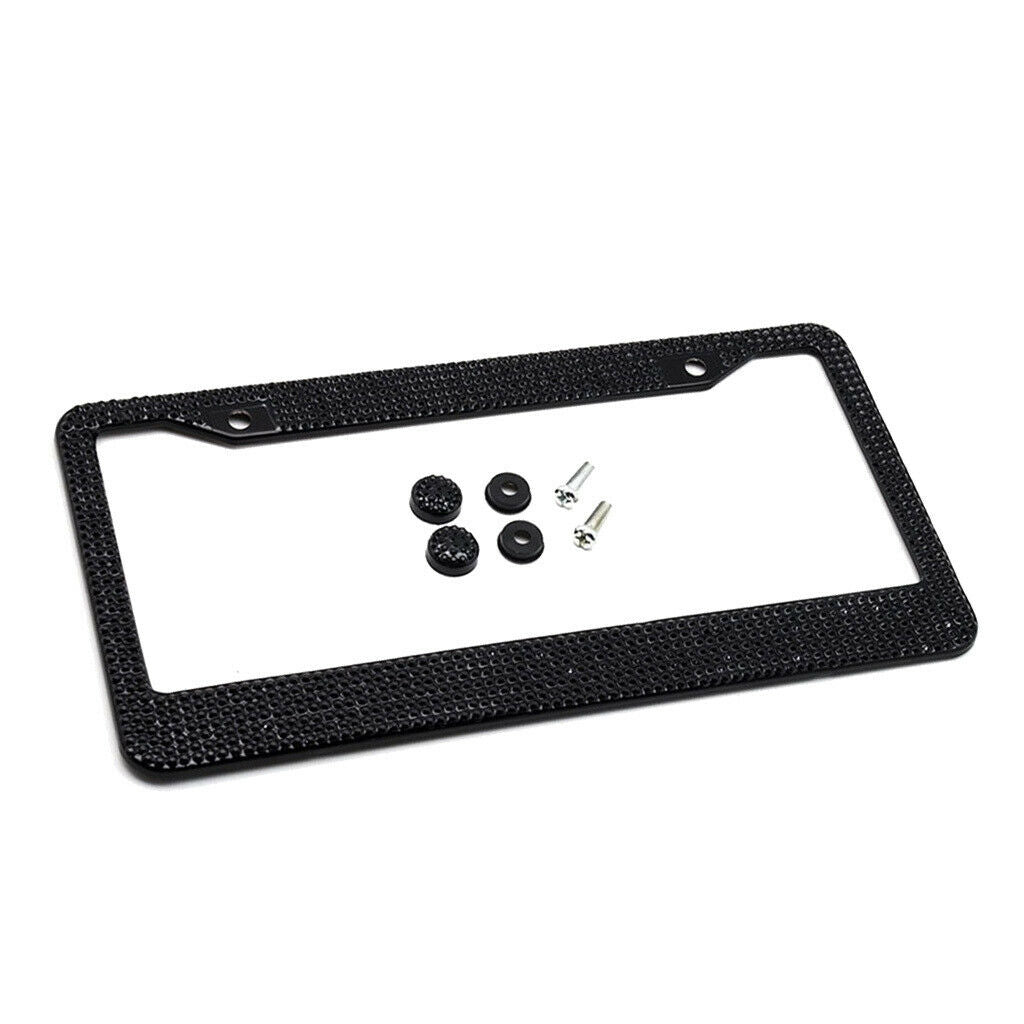 2pcs Metal License Plate Frame Back Front License Plate Holder with Screw