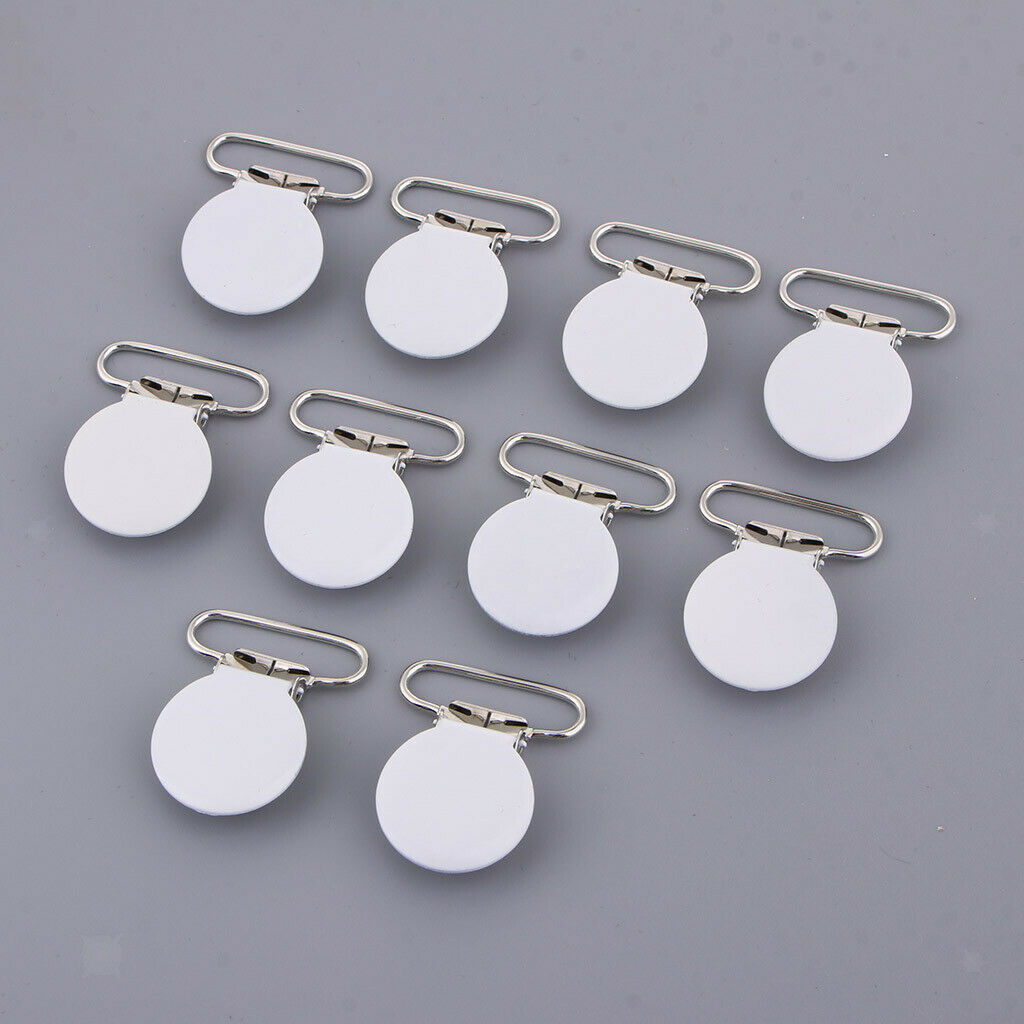 30 pieces metal pacifier straps clips holder pacifier suspender clips for