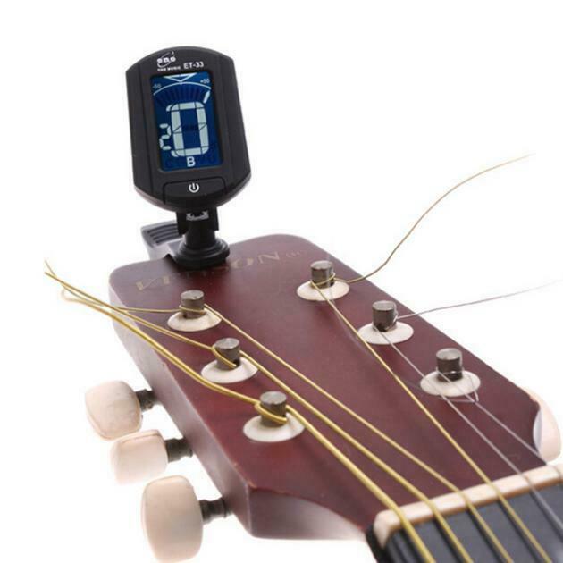 Turning 360Â° LCD Digital Tuner for Chromatic Guitar Bass Violin Ukulele