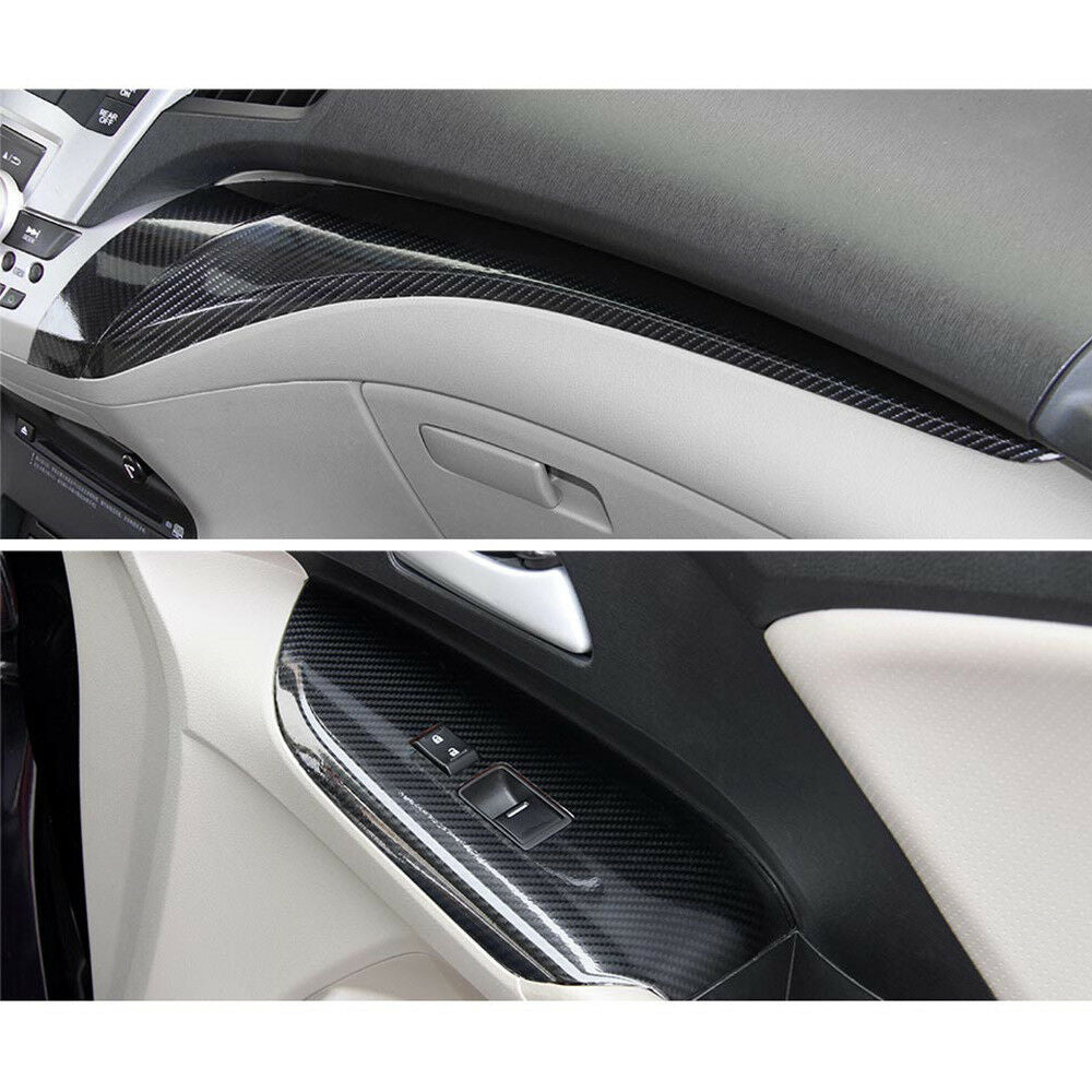 5D Auto Accessories Glossy Carbon Fiber Vinyl Film Car Interior Wrap Stickers